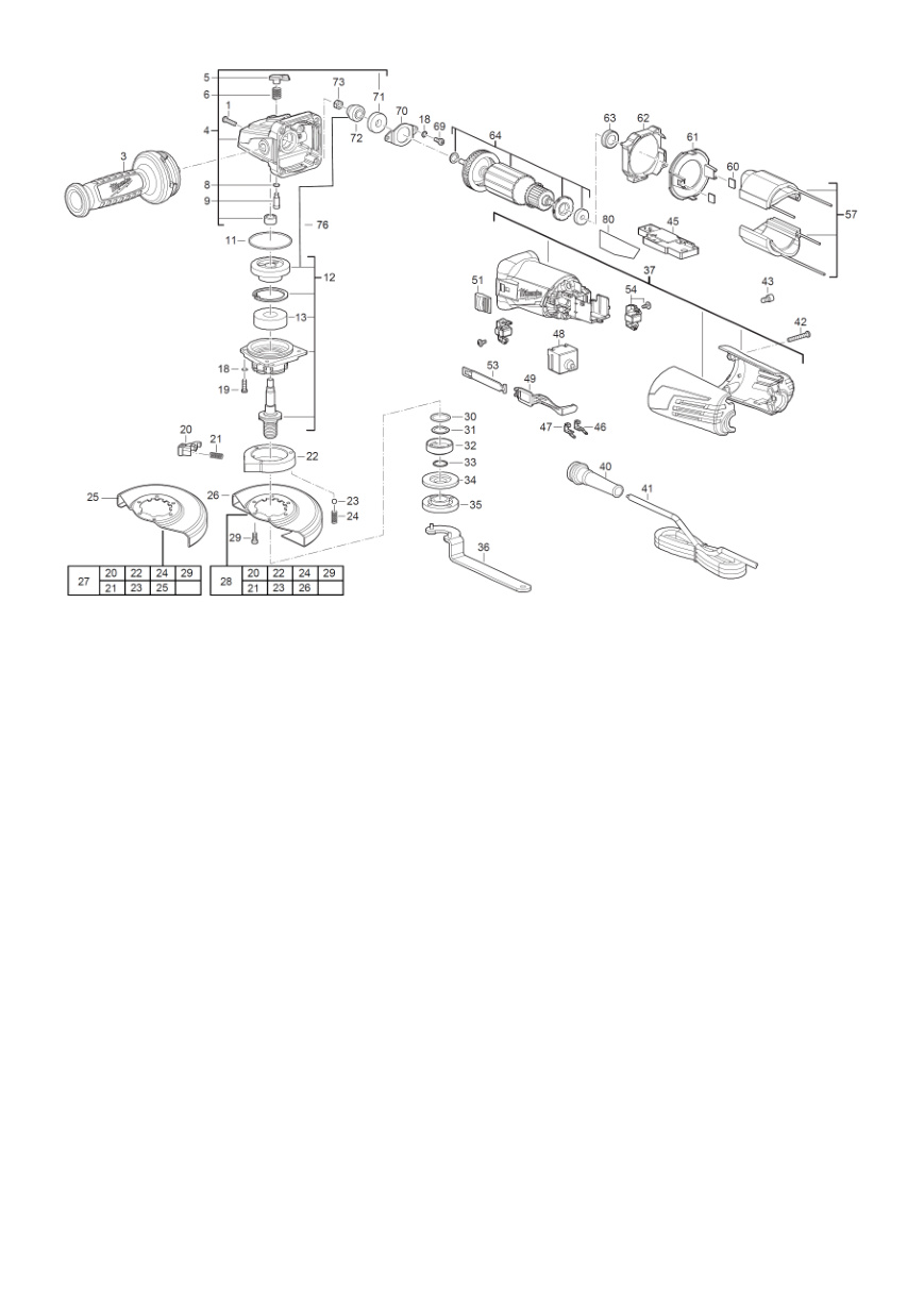 Взрыв-схема Milwaukee AGV15-150XC 4933433250