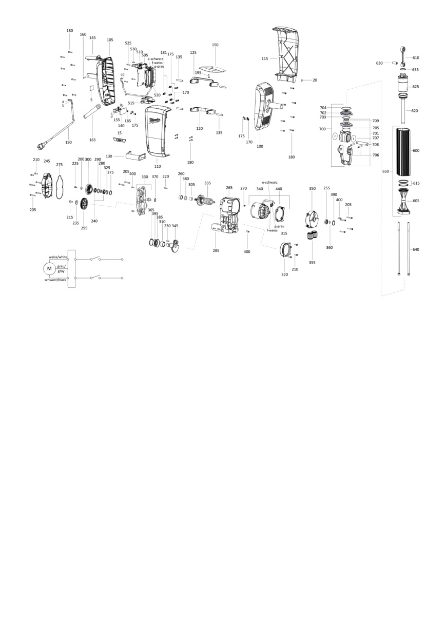 Взрыв-схема Milwaukee K2500H IN2 4933459602