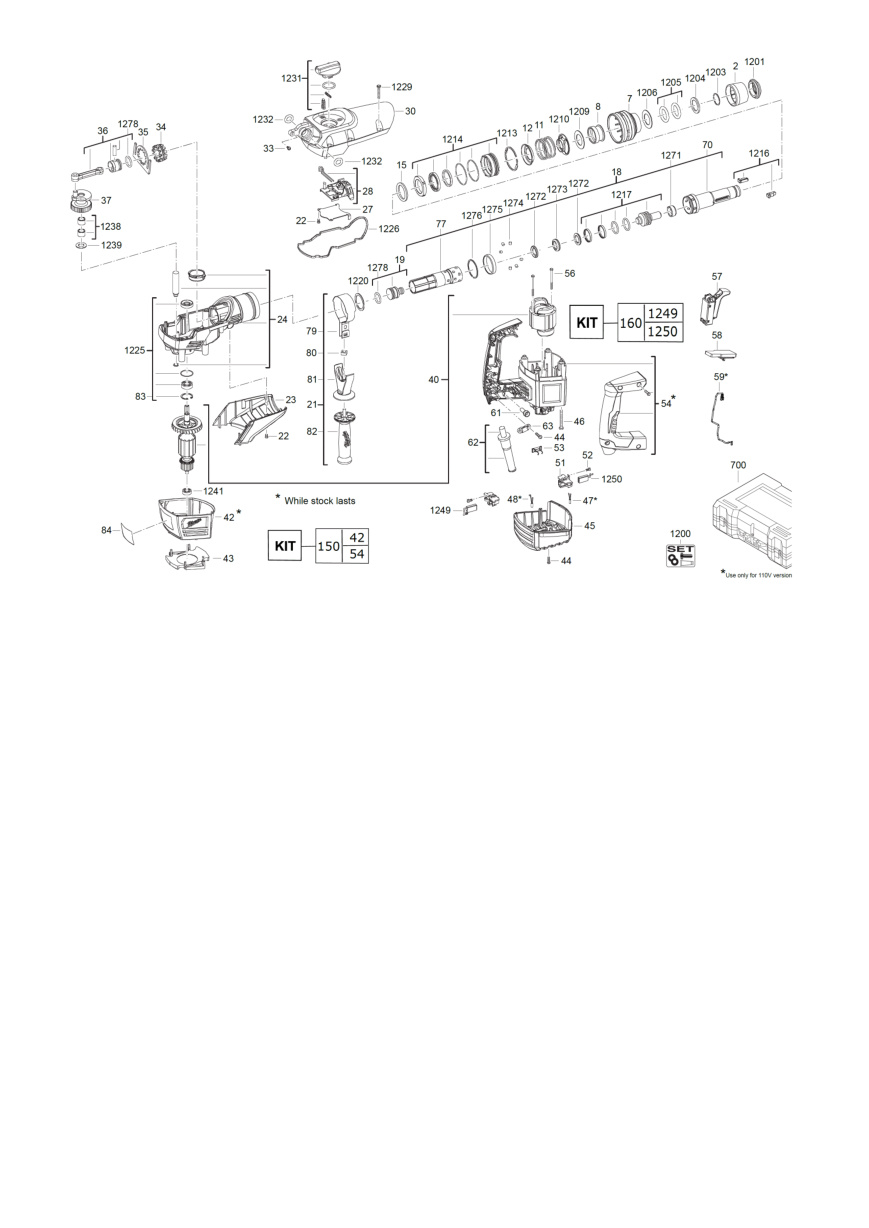 Взрыв-схема Milwaukee K500ST 4933443180