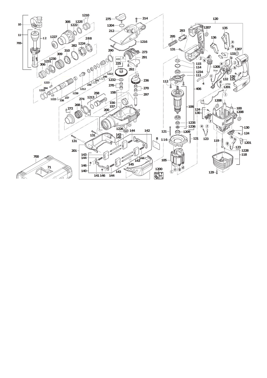 Взрыв-схема Milwaukee K750S 4933449370
