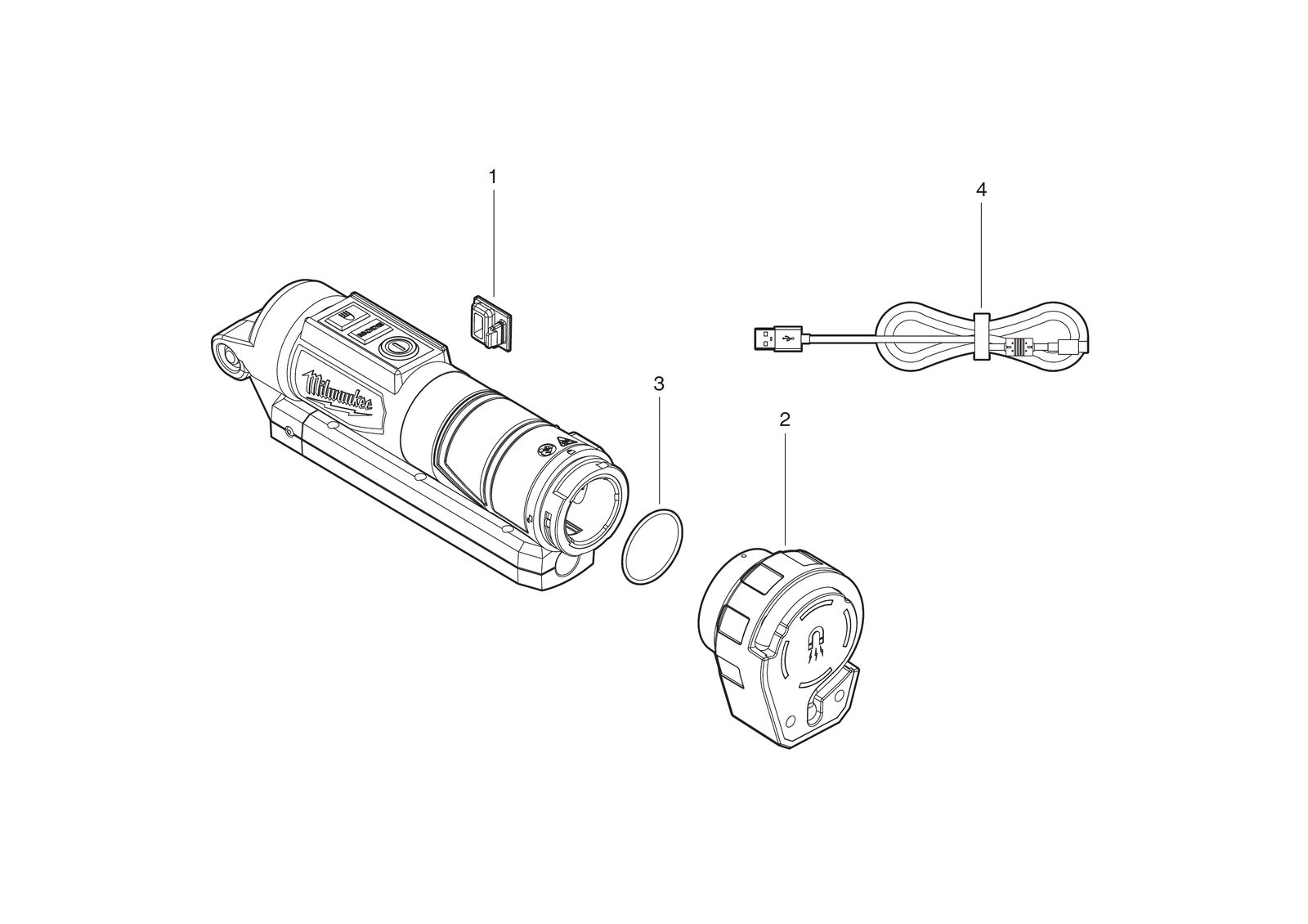 Взрыв-схема Осветительный прибор Milwaukee L4SL550-301