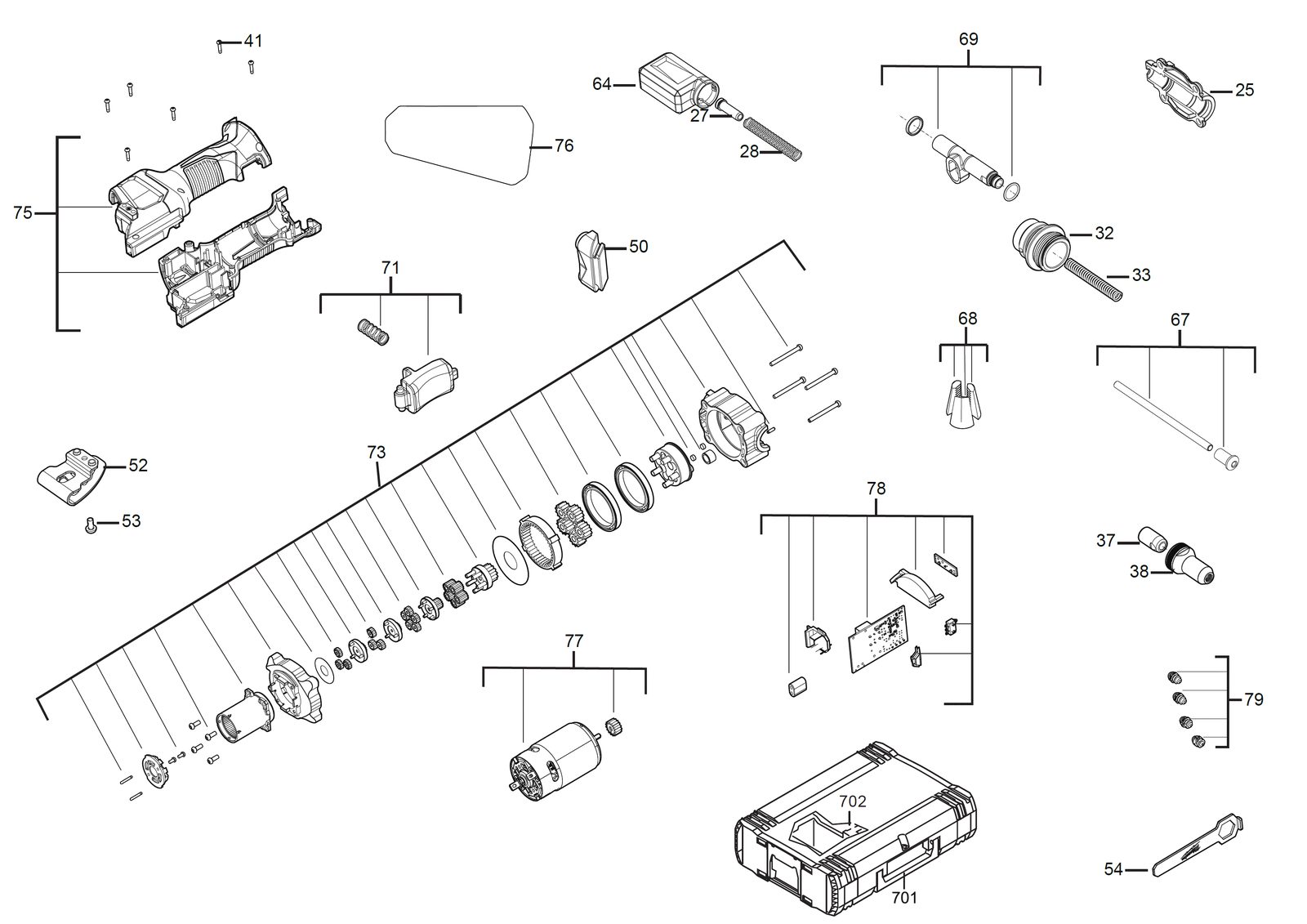 Взрыв-схема Milwaukee M12BPRT-0 — лист 2