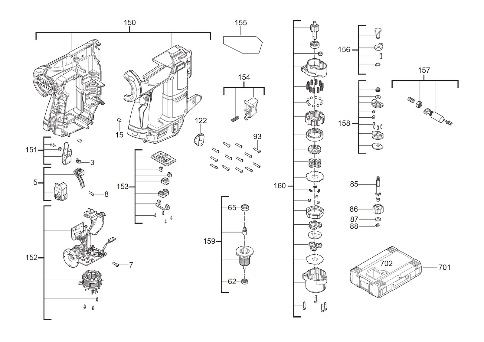 Взрыв-схема Milwaukee M12FCN18GS-202X — лист 2
