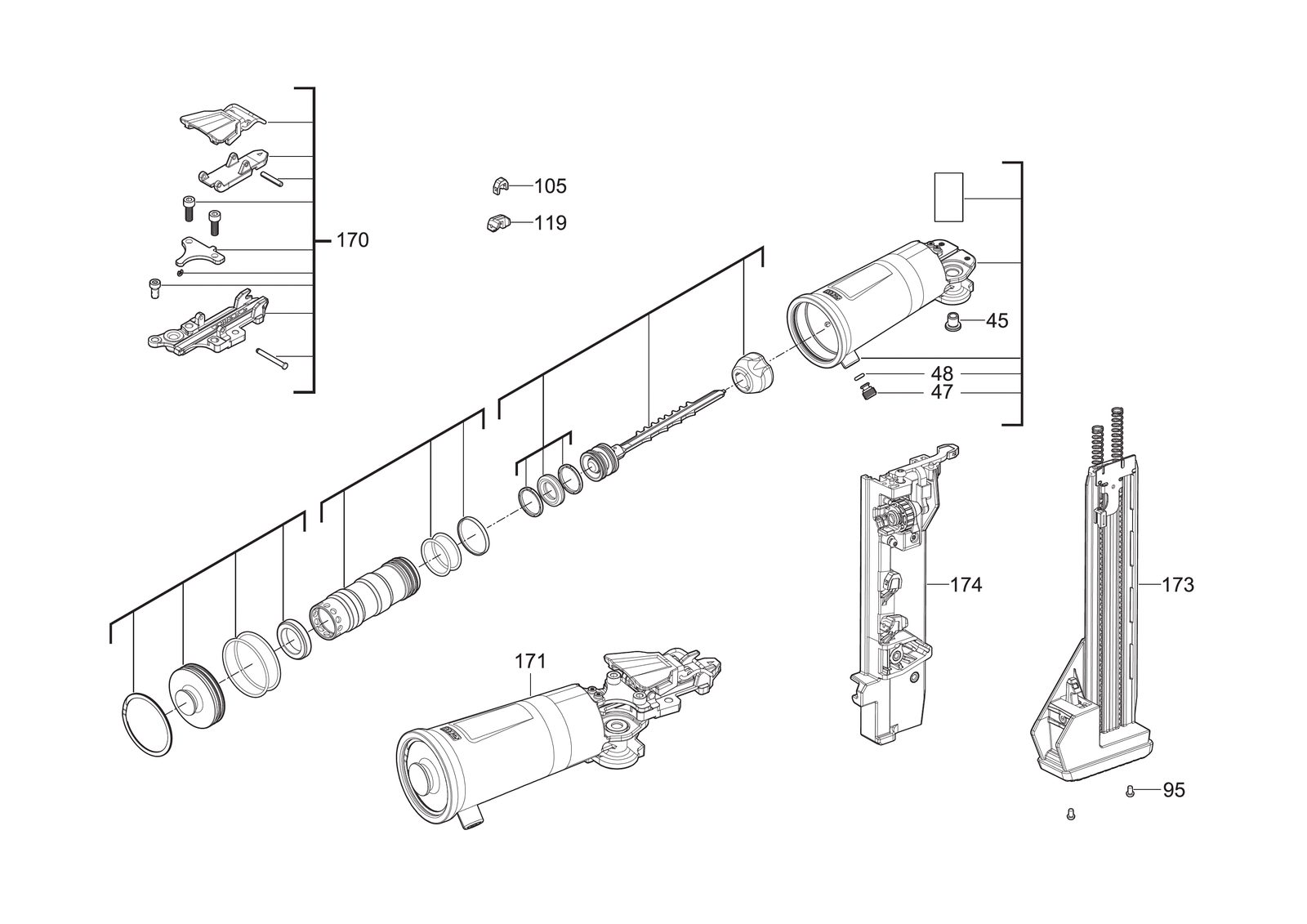 Взрыв-схема Milwaukee M12FCN18GS-202X — лист 3