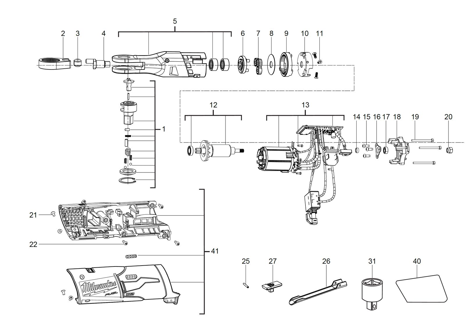 Взрыв-схема Milwaukee M12FIR12-0 — лист 4