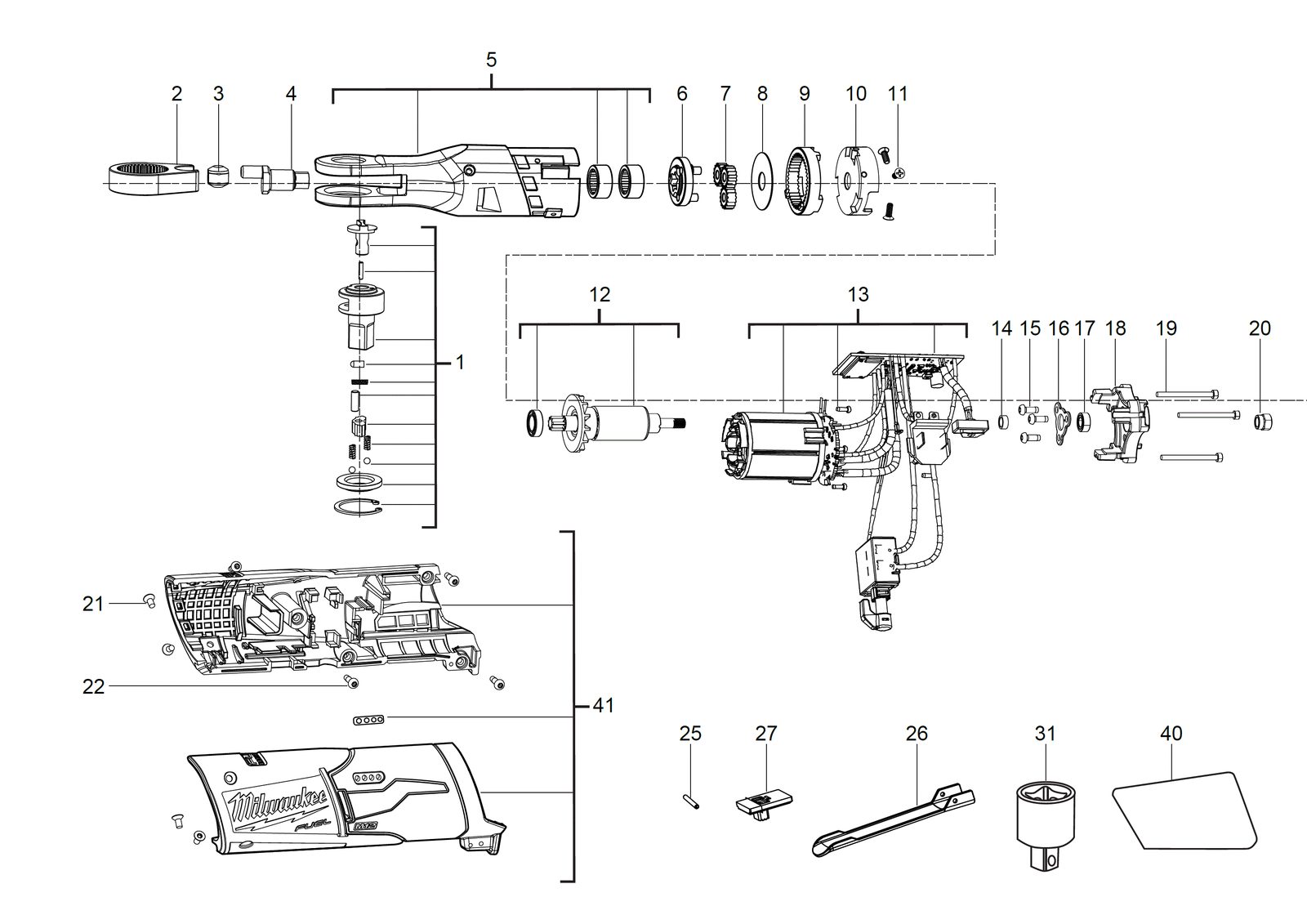 Взрыв-схема Milwaukee M12FIR38-0 — лист 4
