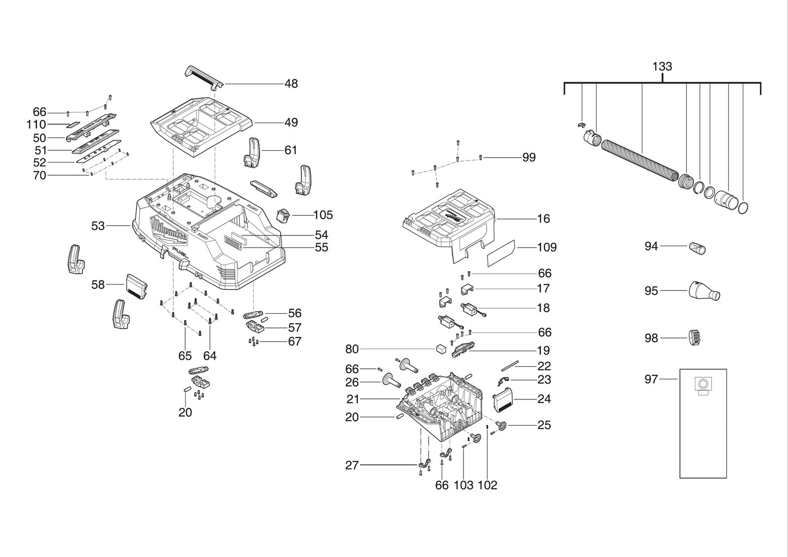 Взрыв-схема Milwaukee M18ONEF2VC34M-0 — лист 1